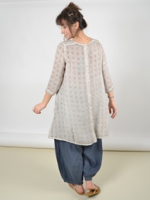 Grizas Bubble Tunic and Wide Linen Trousers