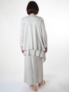 Crinkle Stripe Long Bias Skirt by Bryn Walker