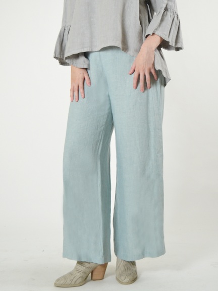 Cross-Dyed Linen Long Full Pant by Bryn Walker