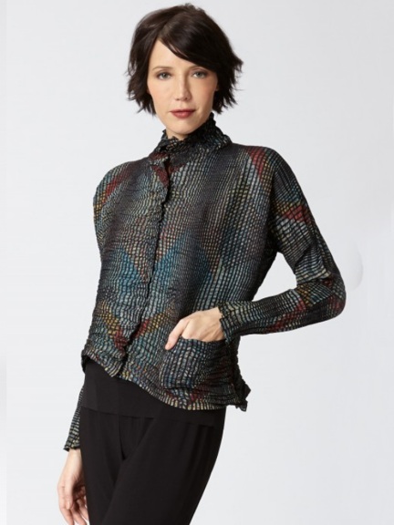 Horizontal Pleated Jacket by Babette