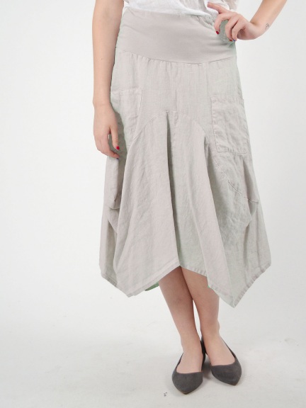 Linen  Pocket Skirt by Luna Luz