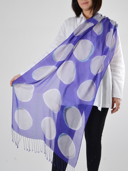 Silk Mesh Full Moon Scarf by Donyale