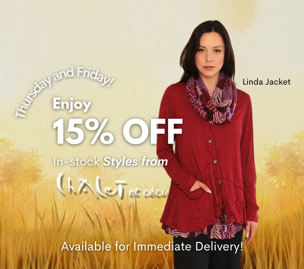 Save 15% on in-stock Chalet 2 days only