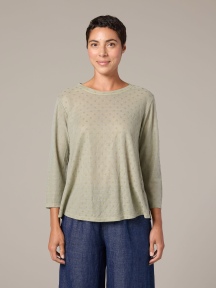 3/4 Slv Ruche Back Top