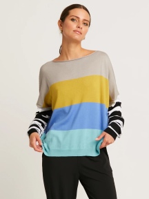 All Striped Crewneck Sweater by Planet by Lauren G