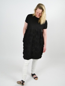 Black Sparkle Textured Dress