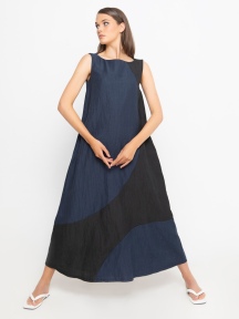Blue Colorblock Dress