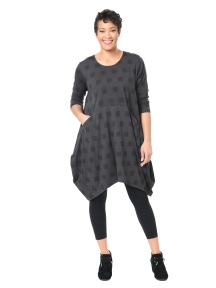 Charcoal Mini Chex Leighton Dress by Snapdragon & Twig