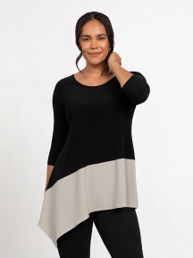 Color Block 3/4 Sleeve Reversible Angle