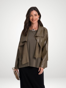 Cropped Asymmetrical Jacket by Planet by Lauren G