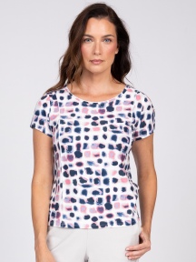 Dot Cap Slv Tee by Olivia by Habitat