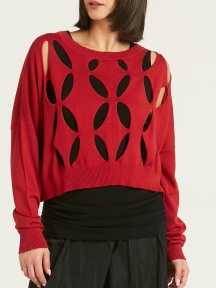 Flower Power Cropped Sweater by Planet