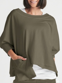 French Terry Drop Pocket Tee by Planet by Lauren G