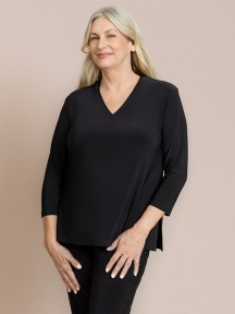 Go To Narrow V-Neck Top by Sympli