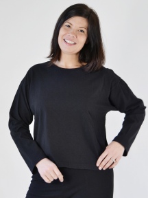 Long Sleeve Crop Crew Shirt by PacifiCotton