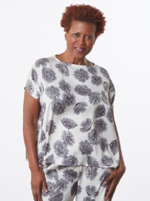 Print Cotton Bess Shirt by Bryn Walker