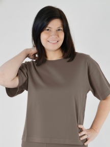 S/S Crop Crew Shirt by PacifiCotton