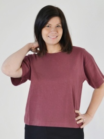 S/S Crop Crew Shirt by PacifiCotton