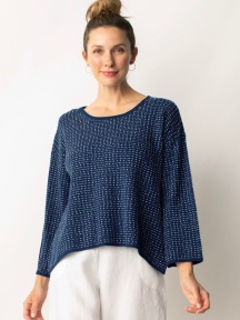 Textured Dot Swing Pullover