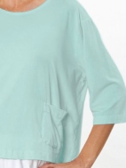 3/4 Sleeve Boxy Shirt w Pockets by PacifiCotton