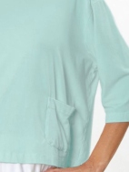 3/4 Sleeve Boxy Shirt w Pockets by PacifiCotton