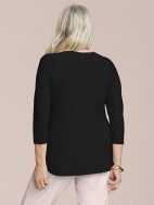 3/4 Slv Soft V-Neck Top by Sympli