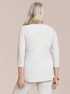 3/4 Slv Soft V-Neck Top by Sympli