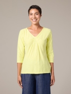 3/4 Slv Tuck Front Tee by Cut Loose