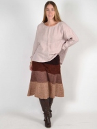 A-line Stripe Sweater Skirt by Butapana