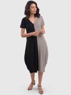 Black + Tan Dress by Alembika