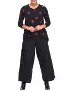 Black Presley Top, Red Thumbprint by Snapdragon & Twig