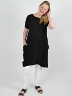 Black Textured Dress by Knit Knit