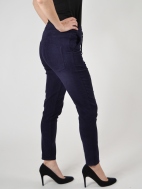 Blue Suedette Trousers by Alembika