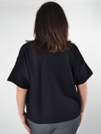 Boxy Cut-Stripe Tee by Klok