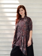 Chocolate Tie Dye Silk Modal Scarf by Annie Turbin