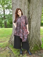 Chocolate Tie Dye Silk Modal Scarf by Annie Turbin