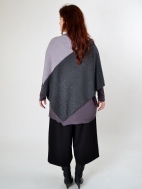 Color Block Poncho by Kinross Cashmere