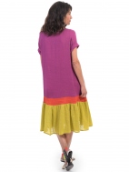 Colorblock Linen Dress by Alembika