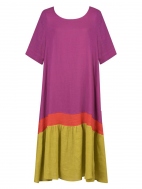 Colorblock Linen Dress by Alembika