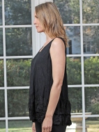 Crinkle Mesh Layering Tank by Chalet et ceci