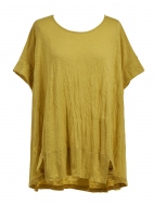 Crinkled Swing Tee in Yellow by Alembika