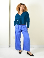 Crop V-Neck Cardigan by PacifiCotton