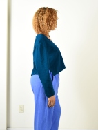 Crop V-Neck Cardigan by PacifiCotton