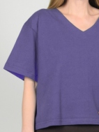 Crop V-Neck Shirt by PacifiCotton