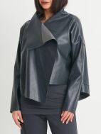Cropped Asymmetrical Jacket by Planet