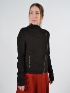 Cropped Linen Jacket by Inizio