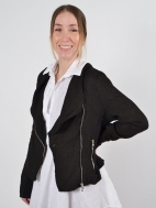 Cropped Linen Jacket by Inizio