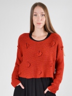 Cropped Texture Sweater by Grizas
