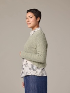 Curved Crop Sweater by Cut Loose