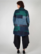 Cyan Boiled Wool Jacket by Alembika